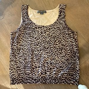 Josephine Chaus Cheetah sweater tank top